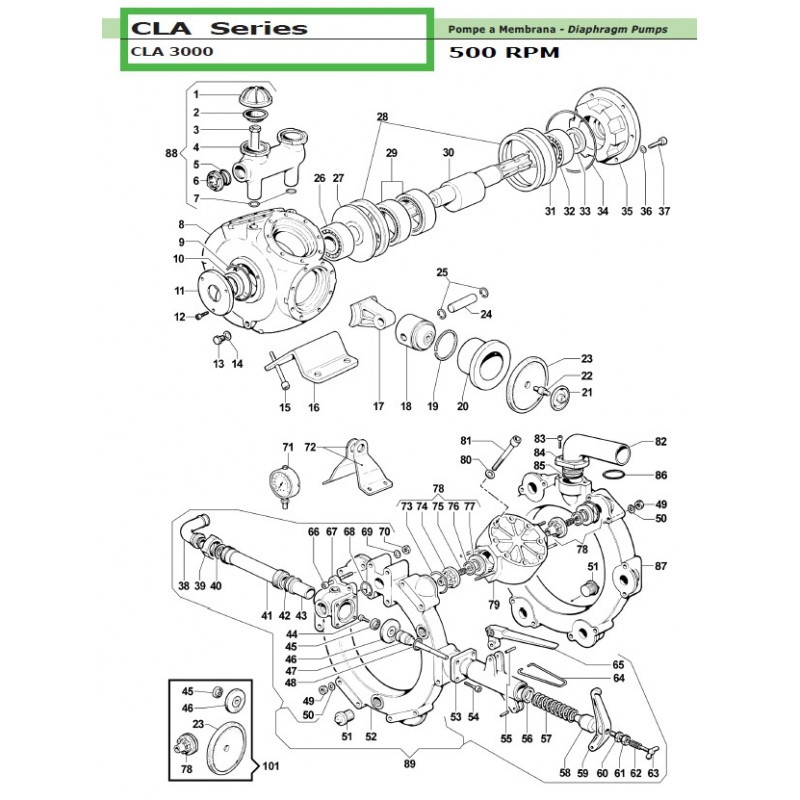 Volumenkompensatordeckel CLA 3000 04020001 Comet
