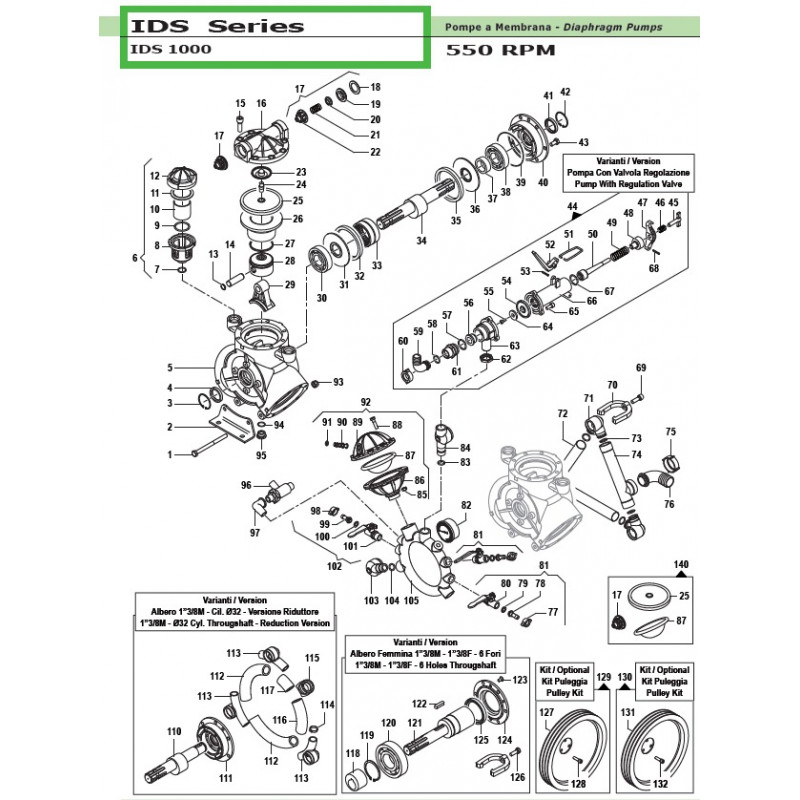 Suction Hose  IDS 1000 32130001 Comet