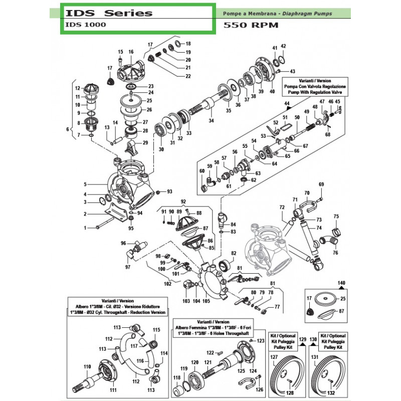 Pressure Accumulator Kit  IDS 1000 01020020 Comet