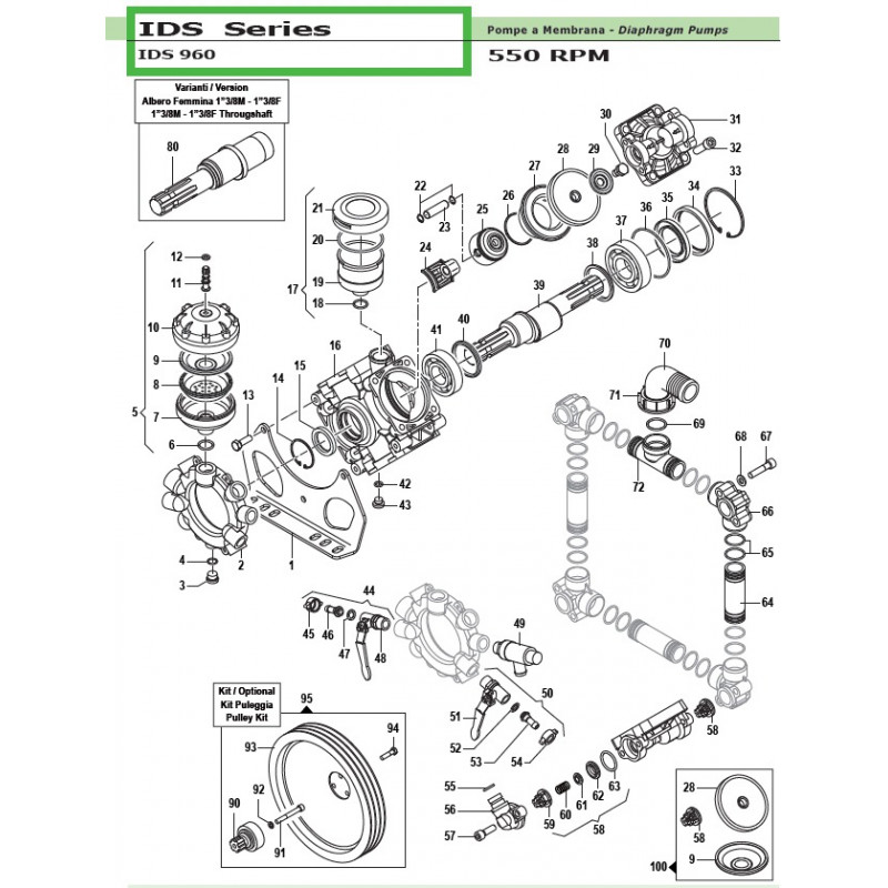 Pump Crankcase  IDS 960 04030171 Comet