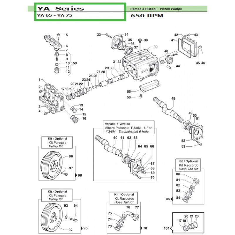 Coupling 1”GAS - M46x2 YA 65 - YA 75 28030108 Comet