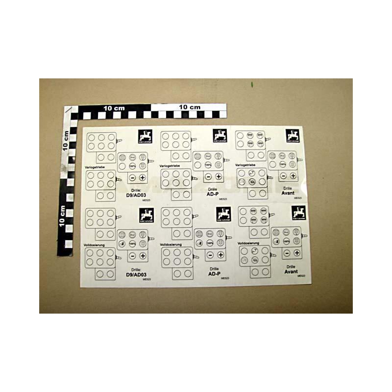 MFG-Folien D9/AD03/AD-P/Avant 3-teilig A / B / C ME523, Amazone