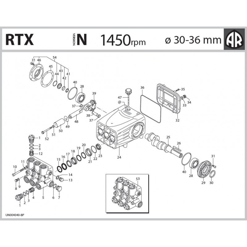 Head assembly  3669200 RTX Annovi Reverberi
