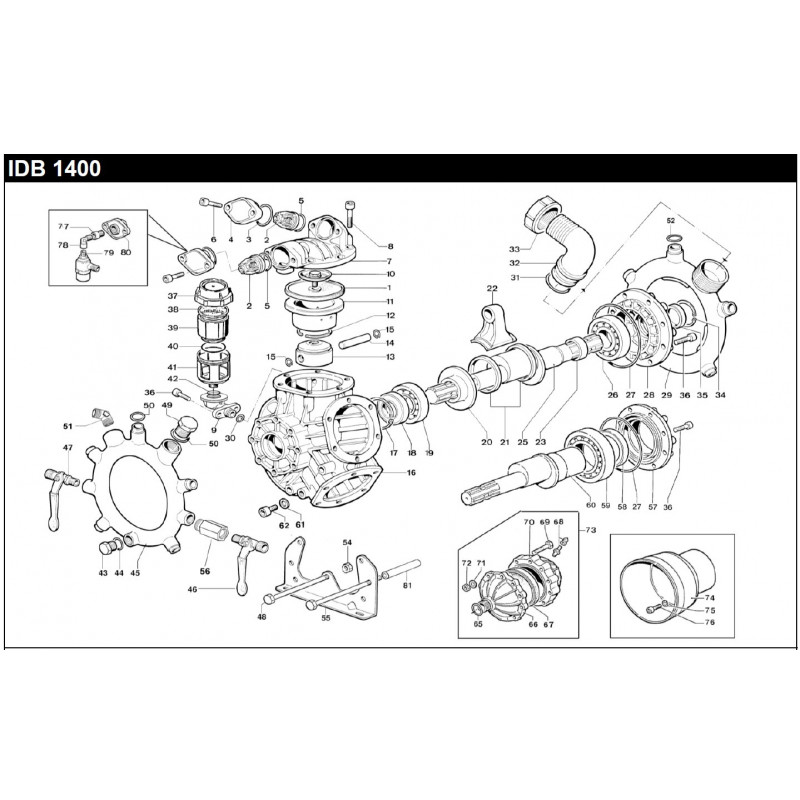 BRASS VALVE COVER PUMP IDB 1400 350008282 BERTOLINI