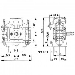 2Piston membrane pump Comet BP 60K