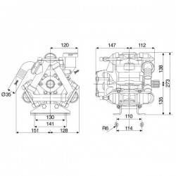 2Piston diaph. pump Comet BP 105K