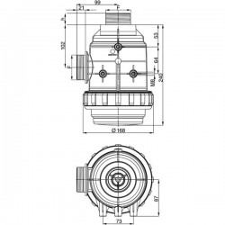 2Suction filter 160-220 l/min 1 1/2", ARAG