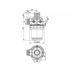2Saugfilter 60-100 l/min 1 1/4″, ARAG