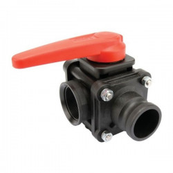 23-way ball valve 3"F - Camlock - side coupling 453, ARAG