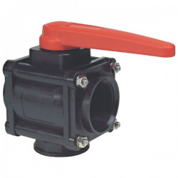 3-way ball valves 1 1/4"F - low coupling 453, ARAG