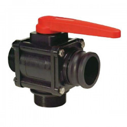 23-way ball valve 3"M - Camlock - low coupling 453, ARAG