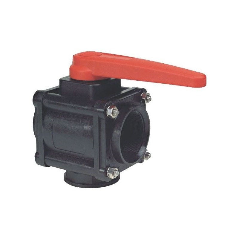 3-Wege-Kugelhahn 1 1/2"M - Anschluss unten 453, ARAG, 453025E66, 453425E66