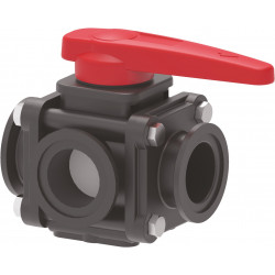 3-Wege-Kugelhahn 3&quot; - seitlicher Flanschanschluss 453, ARAG, 453017L99, 453417L99