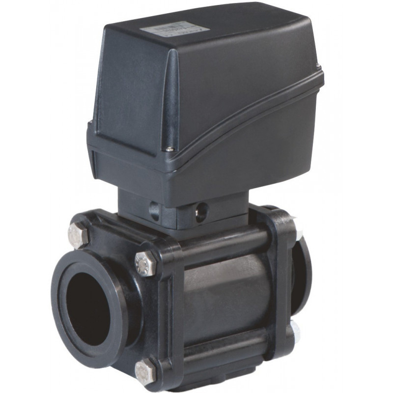 Elektrischer 2-Wege-Kugelhahn, Flanschanschluss, UHMW, CANbus, ARAG, 853B04L44, 853B06L77