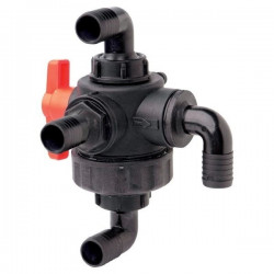 4-way ball valve with hose connections, 453004