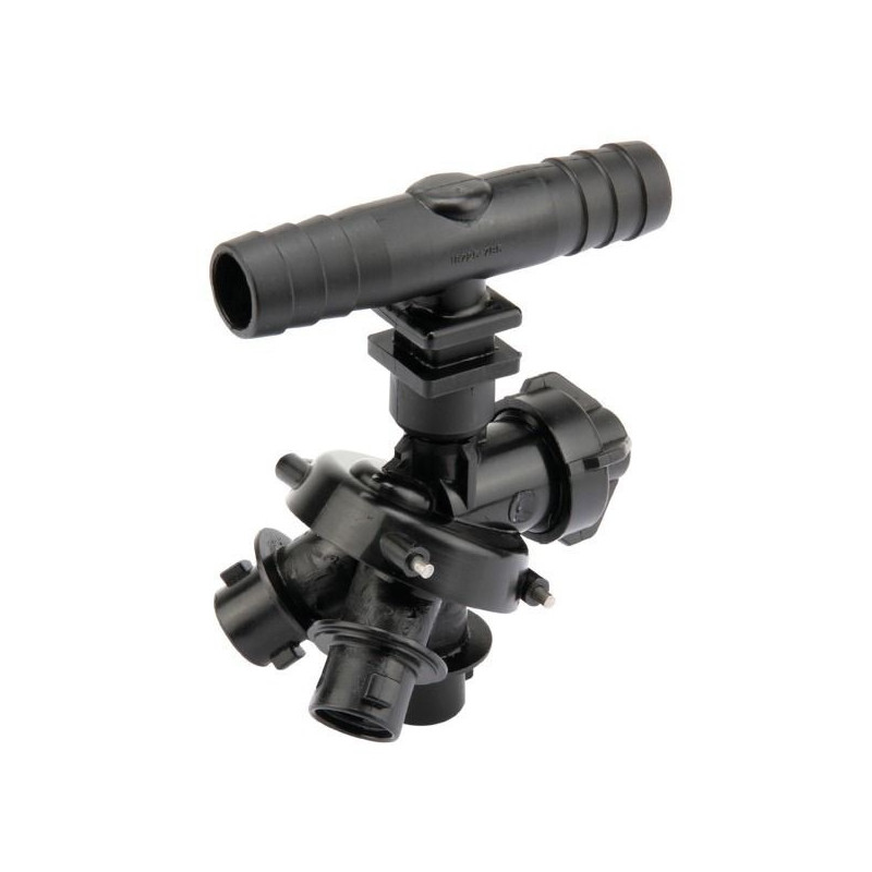 3-Positionen-Kopf für 13-mm-Schlauch – Durchgang, 242302540NYB, Teejet