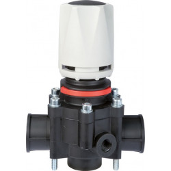 Manualny zawór regulacyjny membranowy 3/4", 3-drożny 30bar