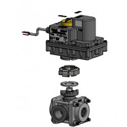 Banjo-Magnetventil EIN/AUS Gewinde 3/4&quot;F Flansch 1&quot; Seite, EV075SL24