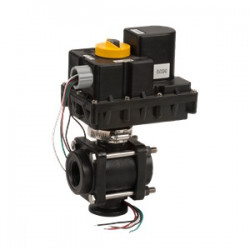 Banjo-Magnetventil EIN/AUS 3-Wege-Gewinde 2x1&quot;F Flansch 1&quot; mit Bodenanschluss, EV100BL242