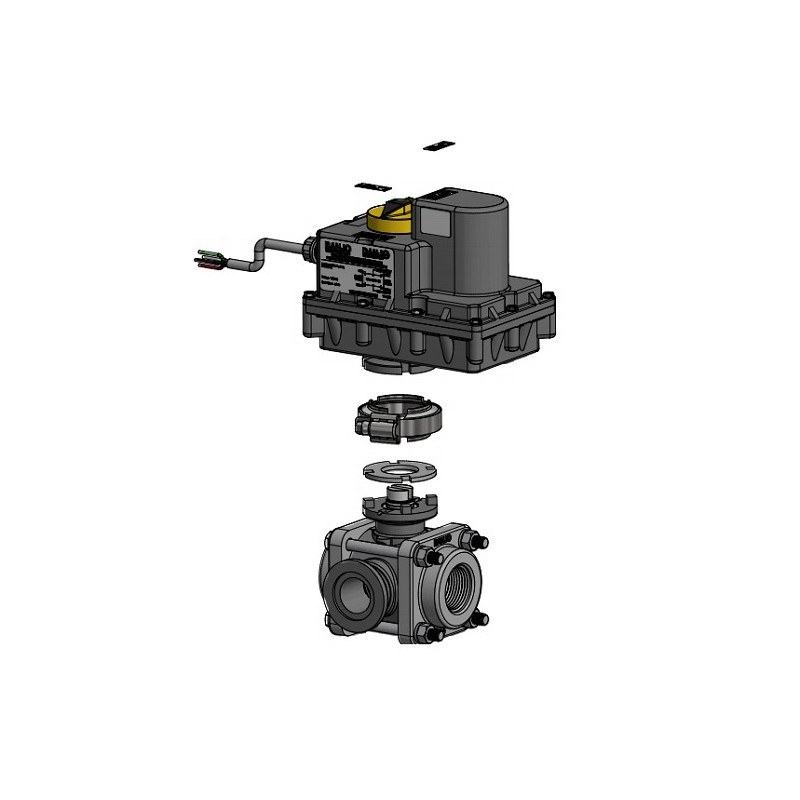 Banjo-Magnetventil 3-Wege-Gewinde 1"F Flansch 1" Seite, EVR100SL