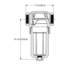 2Banjo-Filtergehäuse 2&quot;F-Gewinde, Oberteil aus Edelstahl