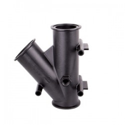 Banjo-T-Stück „Y“-Flansch 3&quot; mit 1/4&quot;F Manometerausgang, M300YG45