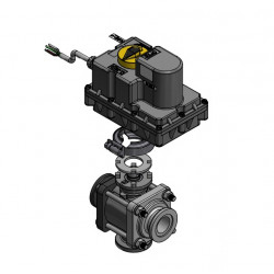 Banjo-Magnetventil EIN/AUS 1&quot; Flansch 3-Wege mit Bodenzufuhr, MEV100BL243