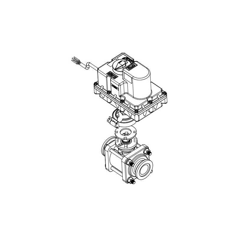 Banjo-Magnetventil Ein/Aus 1" Flansch voller Anschluss, MEV100CF243D