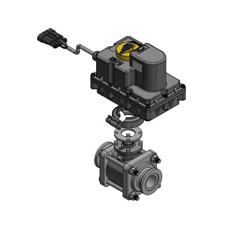 Banjo-Magnetventil Ein/Aus 1" Flansch voller Durchgang mit Stopfen, MEV100CF9