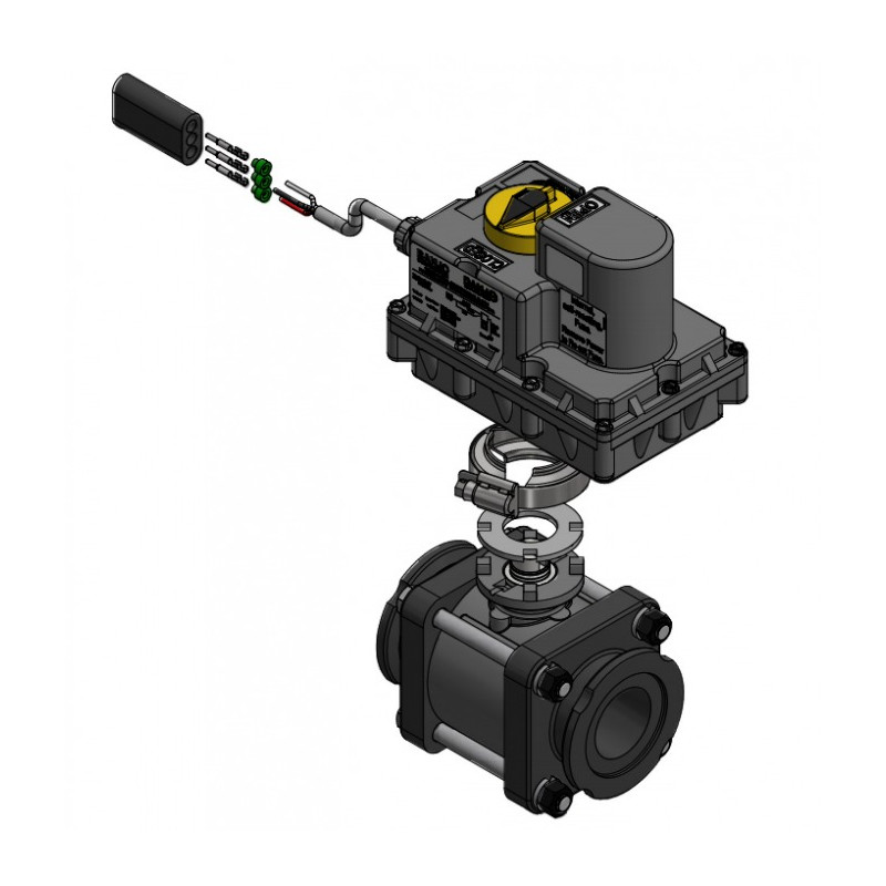 Banjo ON/OFF-Magnetventil, 2"-Flansch, mit 3-poligem Stecker, MEV211CF