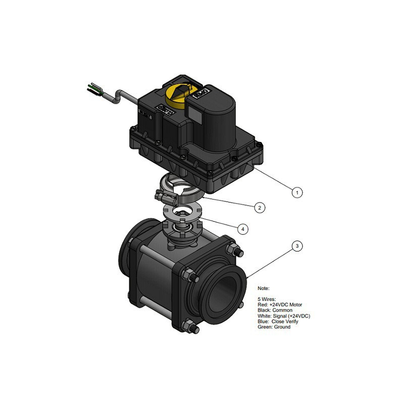 Banjo-Magnetventil EIN/AUS 2" Flansch Voller Durchgang, MEV220CF243D