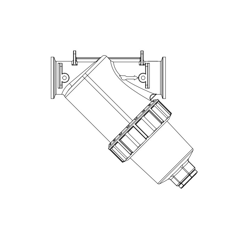 Banjo-Filterflansch, 2"FP, 50-Mesh-Edelstahlkartusche, MLS222-50PS