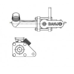 Banjo-Ablassventil mit 1&quot;-Kniestück, Camlock 1&quot;M, V102FV