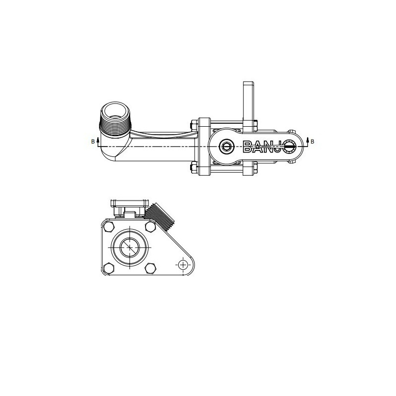 Banjo-Ablassventil mit 1"-Kniestück, Camlock 1"M, V102FV
