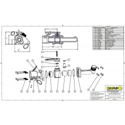 2Banjo zawór spustowy z kolankiem 1", camlock 1"F