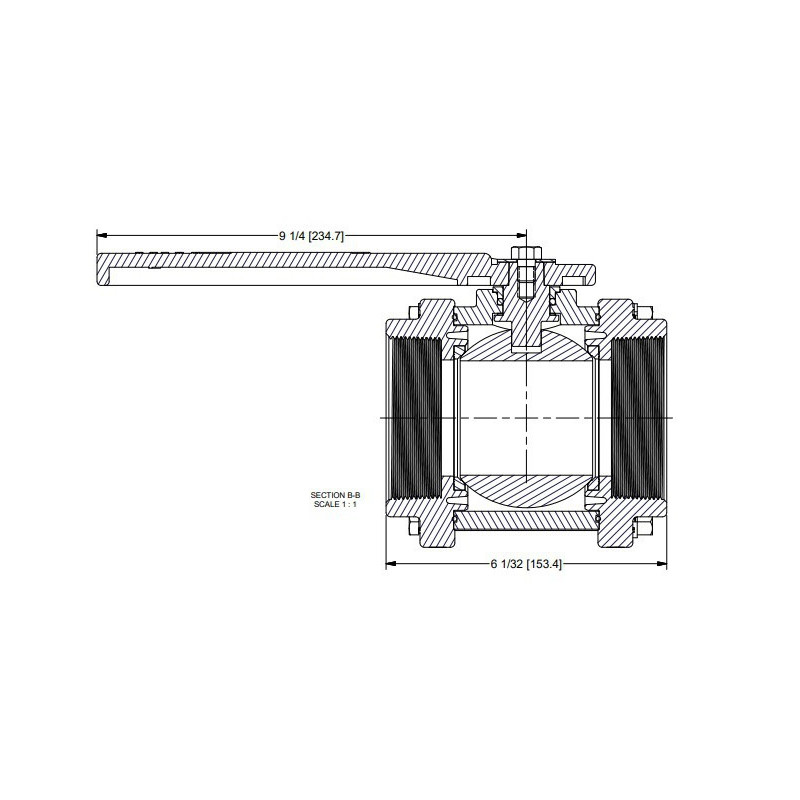 Banjo-Kugelhahn 3&quot;F BSP-Gewinde, V300B