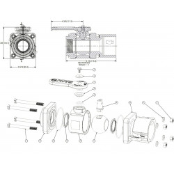 Banjo-Kugelhahn Gewinde 1 1/2&quot;F Camlock 1 1/2&quot;F, VB150