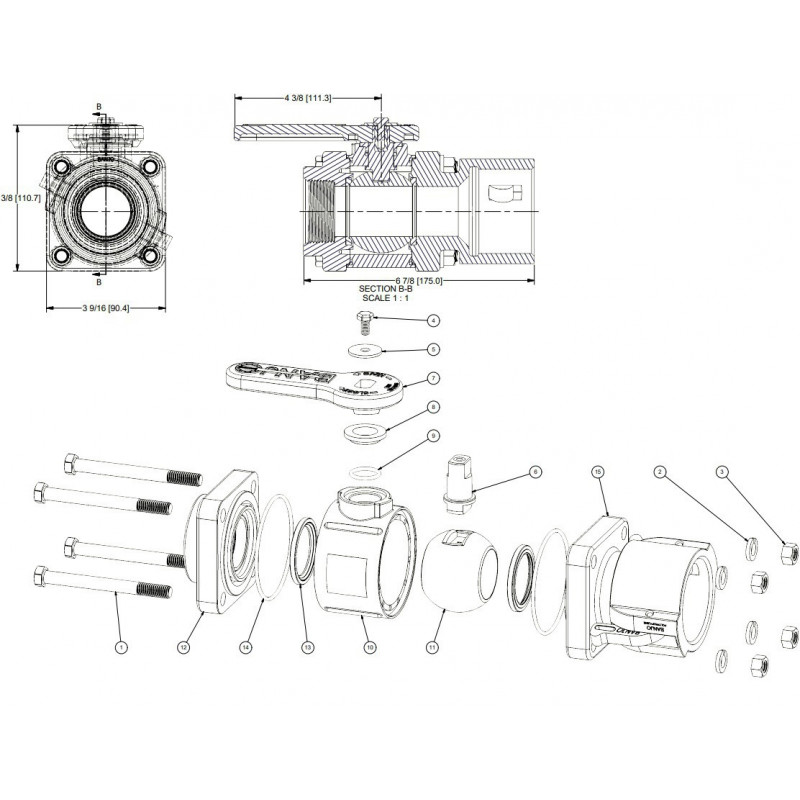 Banjo-Kugelhahn Gewinde 1 1/2&quot;F Camlock 1 1/2&quot;F, VB150