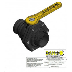 Banjo-Kugelhahngewinde 3&quot;M Camlock 3&quot;M, VSFMT301FP