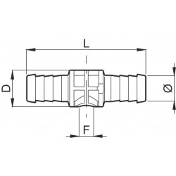 21/2" head connection for through hose