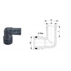 2Gabelkrümmer AS30M D.33, RG00033793, Kverneland/Rau