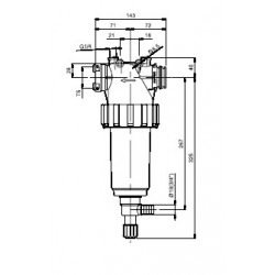 2Filtr ciśnieniowy samoczyszczący 200-280 l/min T5 M/F, ARAG