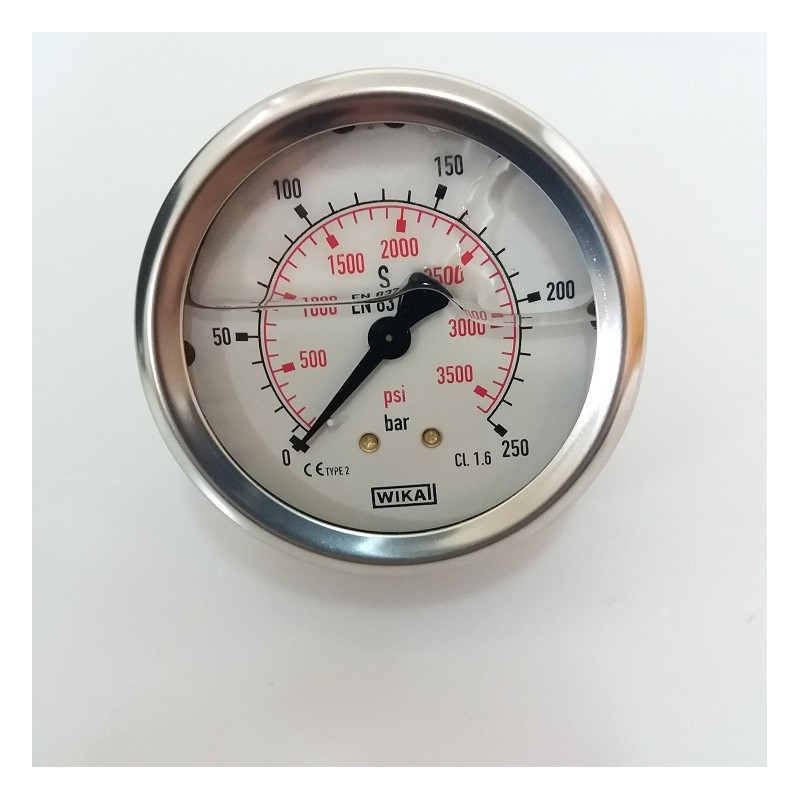 250 bar pressure gauge 1/4" rear, B711W063250T