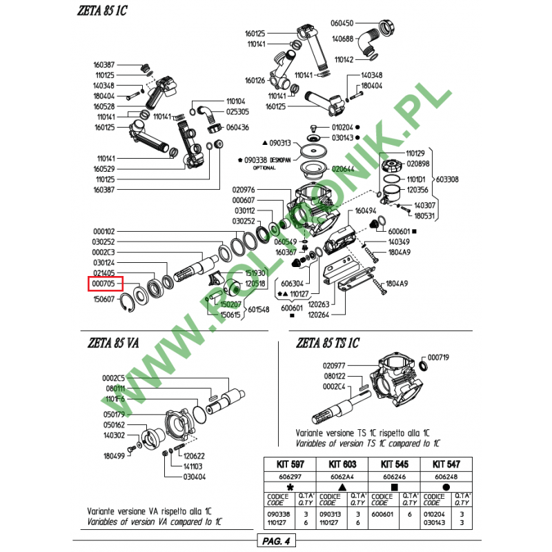 Udor Zeta 85/100 pump simmering, 000705