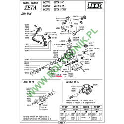 Udor Zeta 85 pump piston and connecting rod set, 601548, UD601548