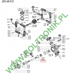 Udor Zeta 200 TS 2C pump shaft, 0002A6