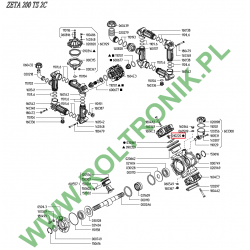 Udor Zeta 200 TS 2C pump diaphragm pressure screw, 010220