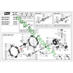 2Druckverteiler, Pumpenanschluss Zeta 230, 260, 3001 1/2&quot;M UDOR