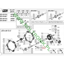 Zestaw tłoka z korbowodem pompy Udor Zeta 260, 601559, UD601559