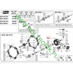 Udor Zeta 260 pump screw, 180483, UD180483